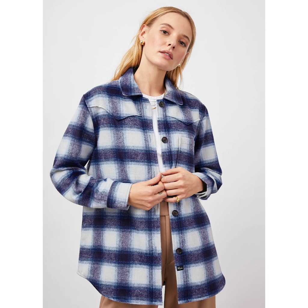 Rails Nwt Tripp Plaid Jacket In Azure Sapphire - Size Small